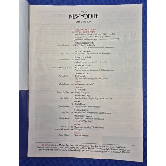The New Yorker Magazine July 6 & 13, 2020 - Picture 3 of 5